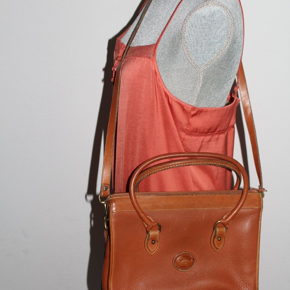 Dooney & Bourke Brown Leather Shoulder Brief Case